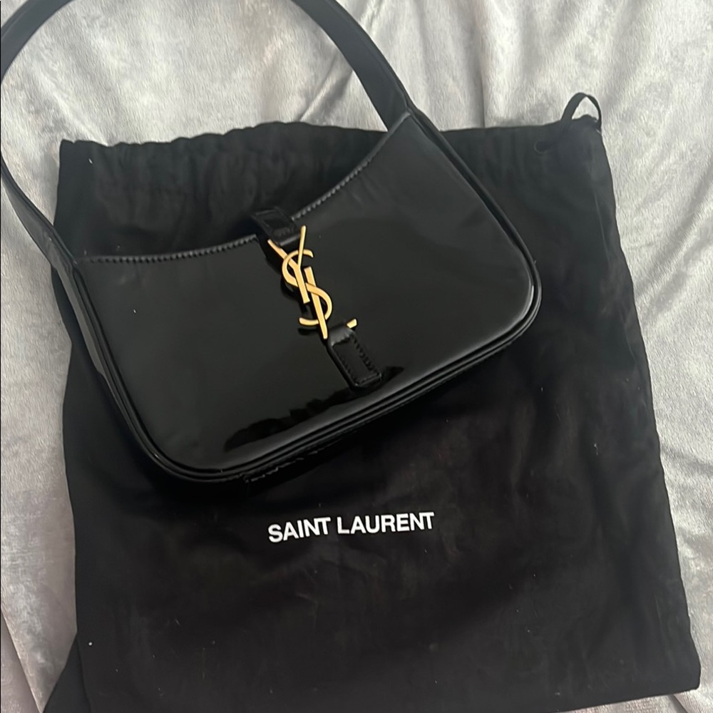 Saint Laurent Black Patent Leather Bag